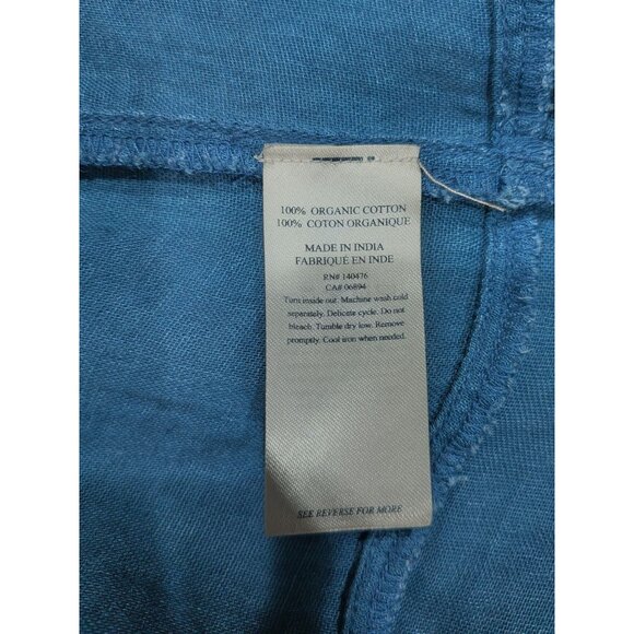 Faherty Womens Isha Chambray Cotton Tank Dress Size Small Pintuck Relaxed Fit - Picture 11 of 12